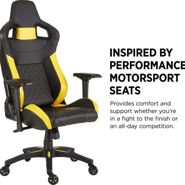 Corsair T1 Race Gaming Chair – Black/Yellow Part #: CF-9010015-WW