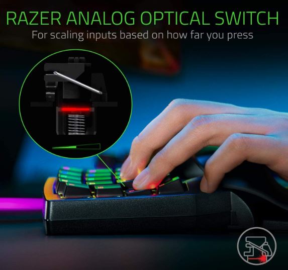 RMSKPC.COM Razer Tartarus Pro Analog Optical Gaming Keypad Part# RZ07-03110100-R3M1