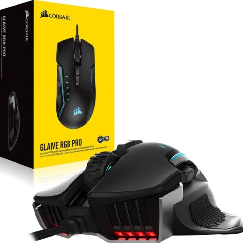 Corsair GLAIVE RGB PRO Gaming Mouse – Black Part #: CH-9302211-NA