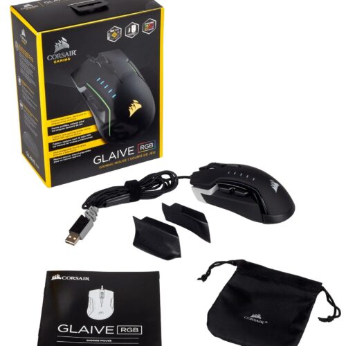 Corsair GLAIVE RGB Gaming Mouse – Aluminum Part #: CH-9302111-NA