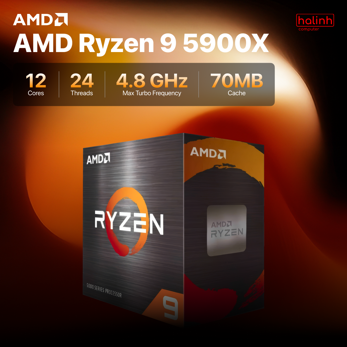 AMD Ryzen 9 5900X 3.7 GHz 12 Core AM4 Processor AW100100000061WOF - Image 3