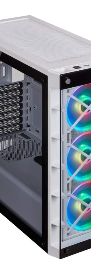 Corsair iCUE 465X RGB Mid-Tower ATX Smart Case — White CC-9011189-WW