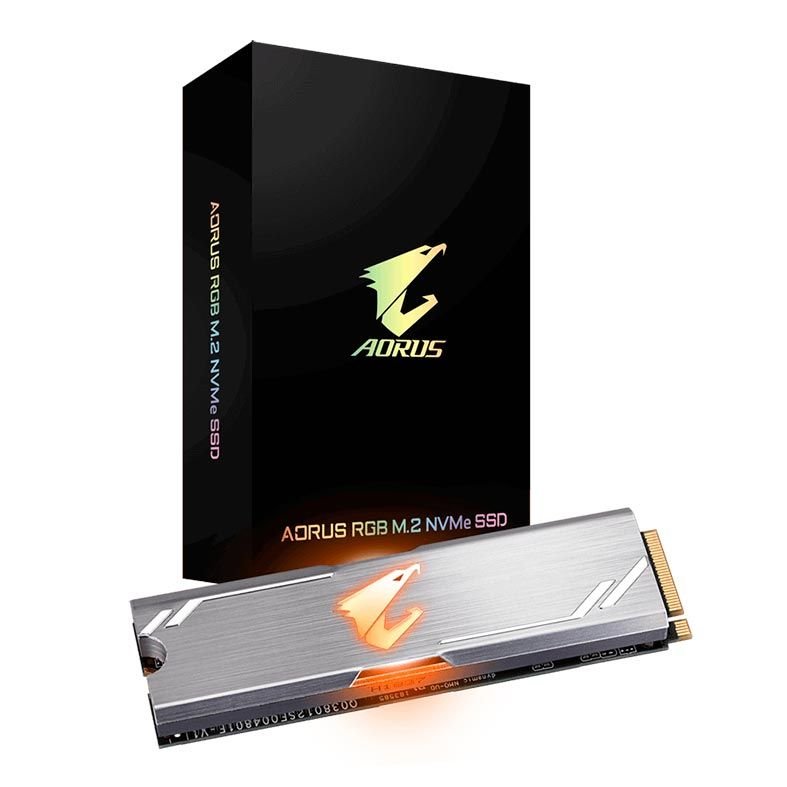 Gigabyte AORUS 512GB RGB M.2 NVMe SSD GP-ASM2NE2512GTTDR