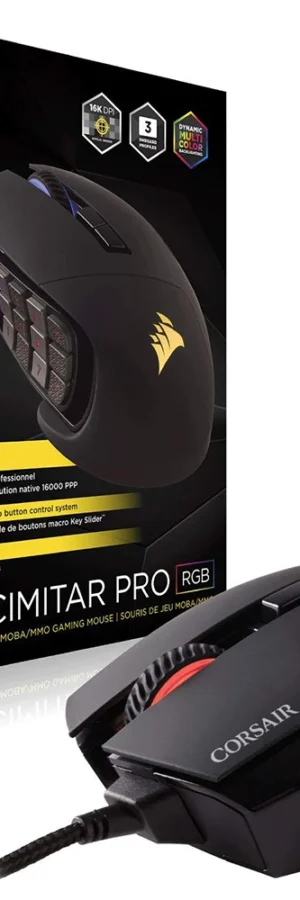 Scimitar PRO RGB Optical MOBA/MMO Gaming Mouse — Black Part #: CH-9304111-AP