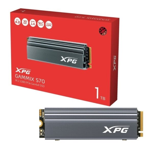 XPG GAMMIX S70 1TB M.2 2280 PCIe Gen4 x4 NVMe 1.4 7400/5500/s Internal SSD (AGAMMIXS70-1T-C)