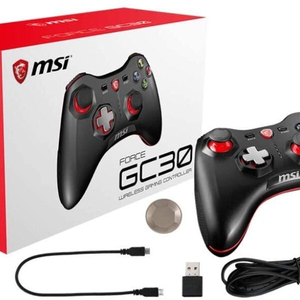 MSI Gaming Wireless Rechargeable Vibration Gaming Controller for PC and Android (FORCE GC30)