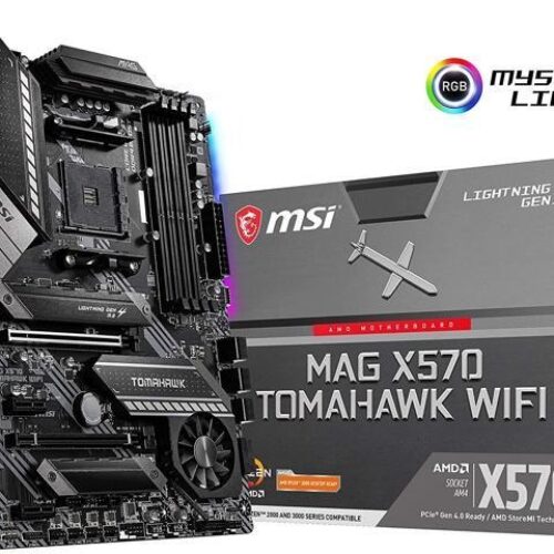 MSI MAG X570 TOMAHAWK WIFI Motherboard (AMD AM4, DDR4, PCIe 4.0, SATA 6Gb/s, M.2, USB 3.2 Gen 2, AC Wi-Fi 6, HDMI, ATX)