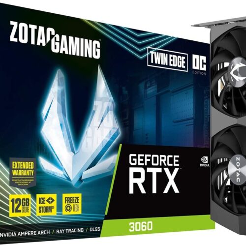 ZOTAC GAMING GeForce RTX 3060 Twin Edge OC 12GB Graphics Card Part #: ZT-A30600H-10M