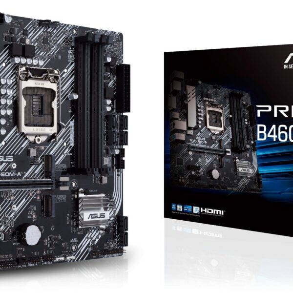 ASUS PRIME B460M-A Gaming Motherboard Brand: Asus Part #: 90MB13E0-M0EAY0
