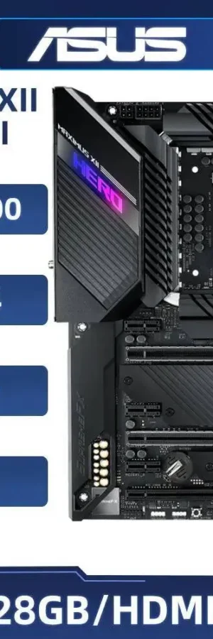 ASUS Intel Z490 ROG MAXIMUS XII HERO (Wi-Fi) ATX Motherboard Brand: Asus Part #: 90MB12R0-M0EAY0