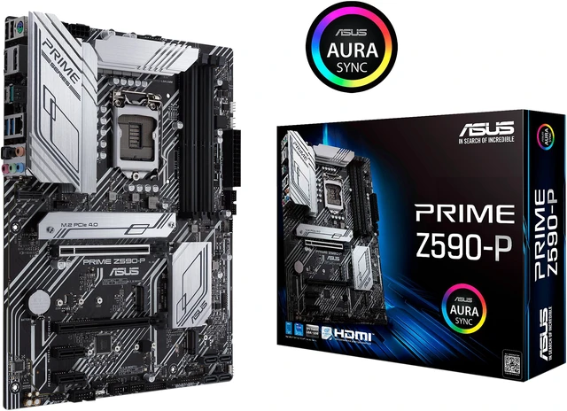 Asus PRIME Z590-P Intel LGA 1200 Motherboard Brand: Asus Part #: 90MB16I0-M0EAY0