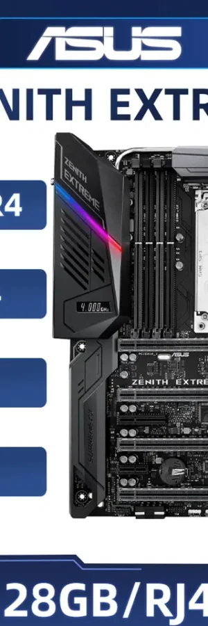 ASUS ROG ZENITH EXTREME AMD Ryzen Threadripper TR4 DDR4 Brand: Asus Part #: 90MB0UV0-M0EAY0