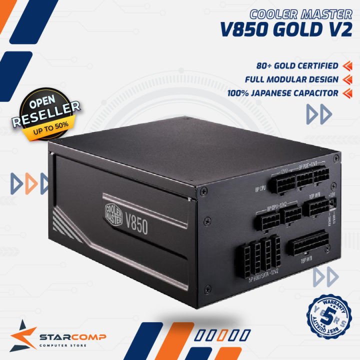 Cooler Master V850 Gold V2 850W 80 PLUS Gold Full Modular Power Supply Unit - Image 2