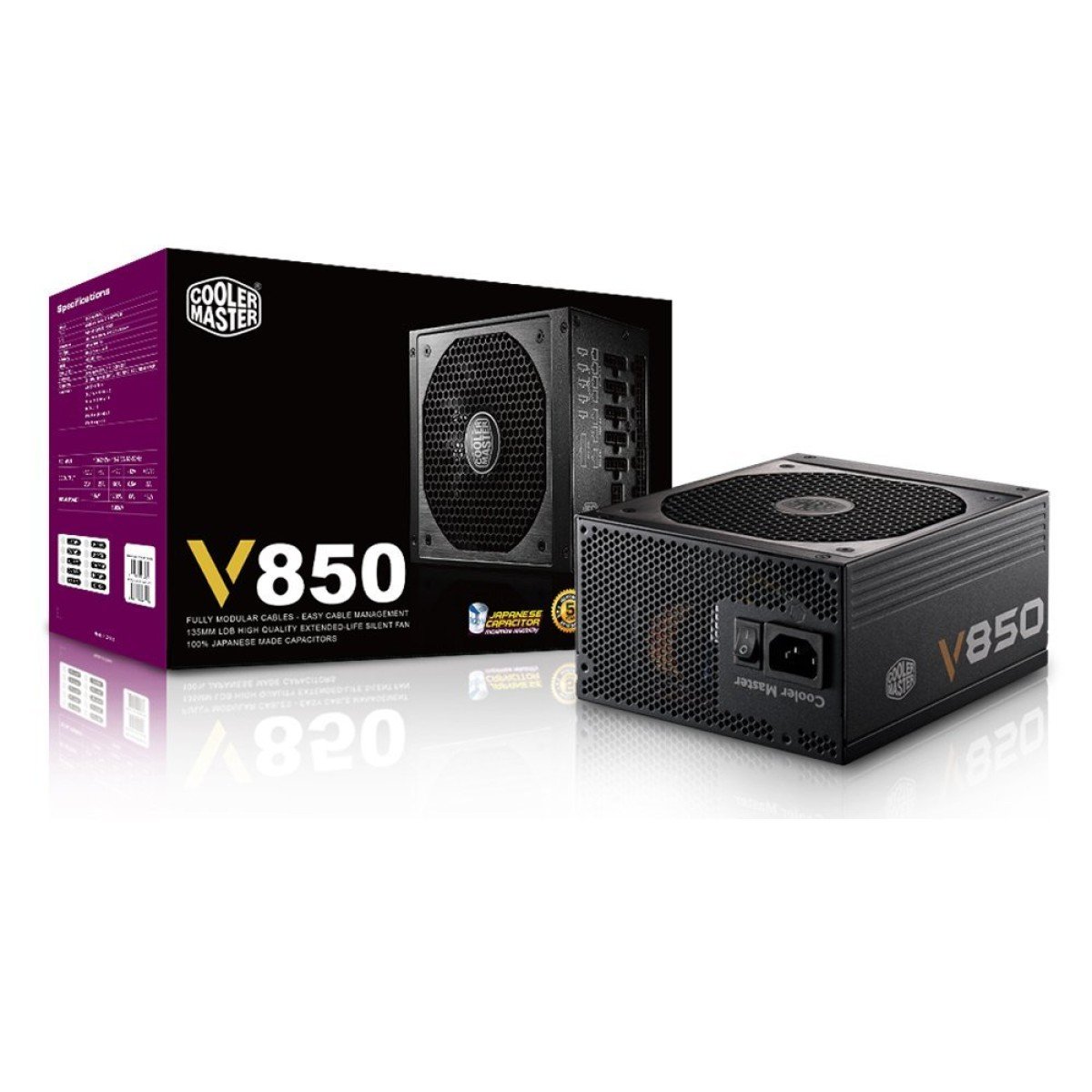 Cooler Master V850 Gold V2 850W 80 PLUS Gold Full Modular Power Supply Unit - Image 3