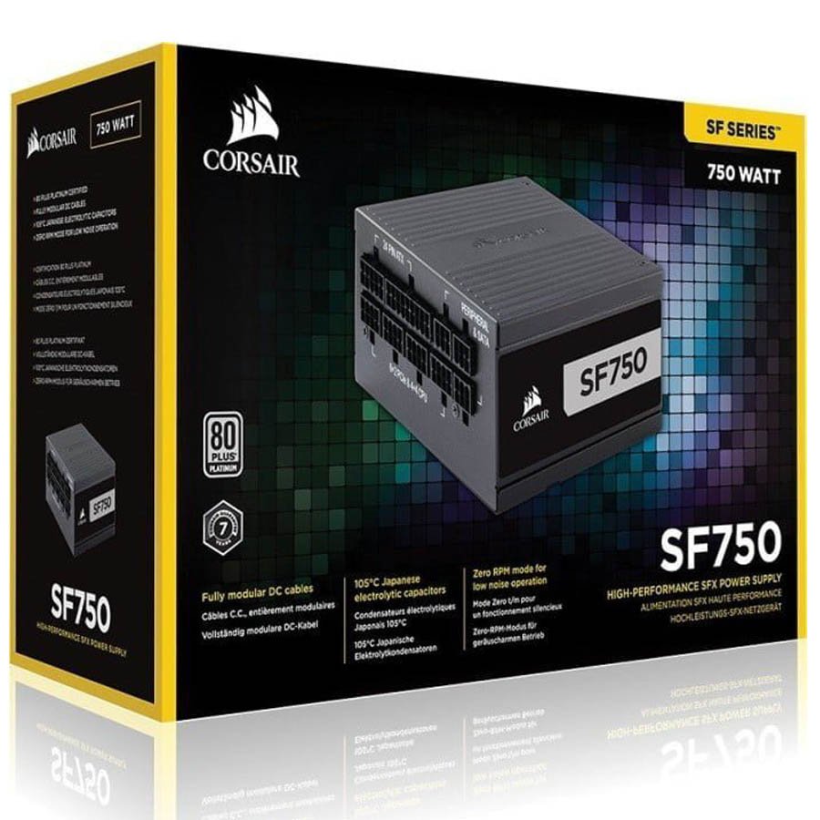 Corsair SF Series SF750 750 Watt 80 PLUS Platinum SFX (UK) Power Supply Unit - Image 3