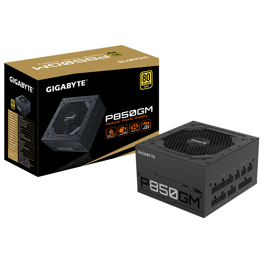 Gigabyte P850GM GOLD 850W 80 PLUS Full Modular Power Supply Unit - Image 2