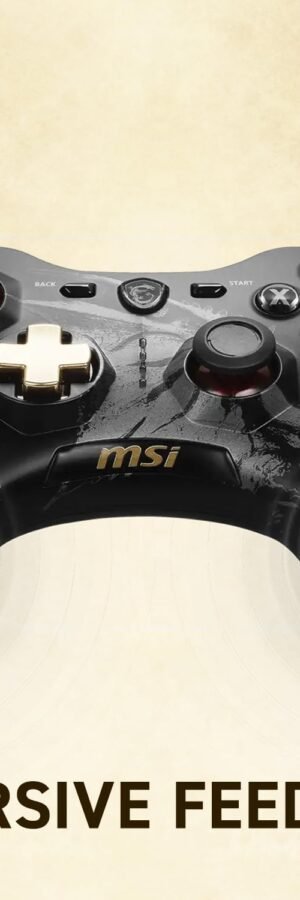 MSI Gaming Wireless Rechargeable Vibration Gaming Controller for PC and Android (FORCE GC30)