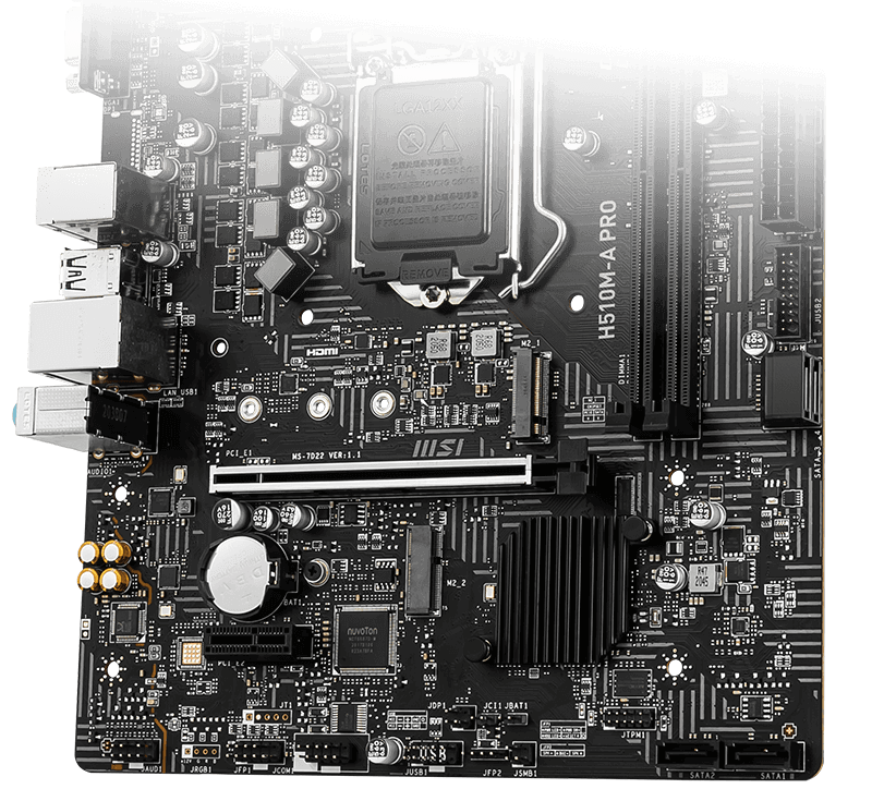 MSI H510M PRO LGA 1200 Micro ATX Motherboard Brand: Msi Part #: 911-7D22-002