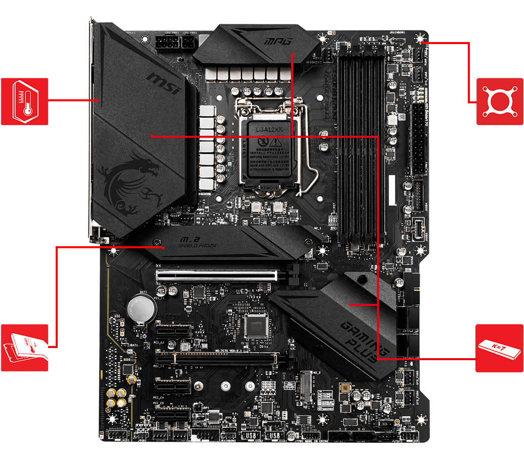MSI MPG Z490 Gaming Plus Motherboard Brand: MSI Part #: 911-7C75-015 - Image 3