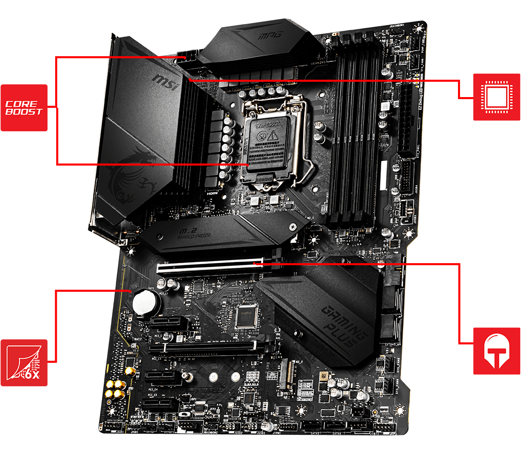 MSI MPG Z490 Gaming Plus Motherboard Brand: MSI Part #: 911-7C75-015 - Image 4