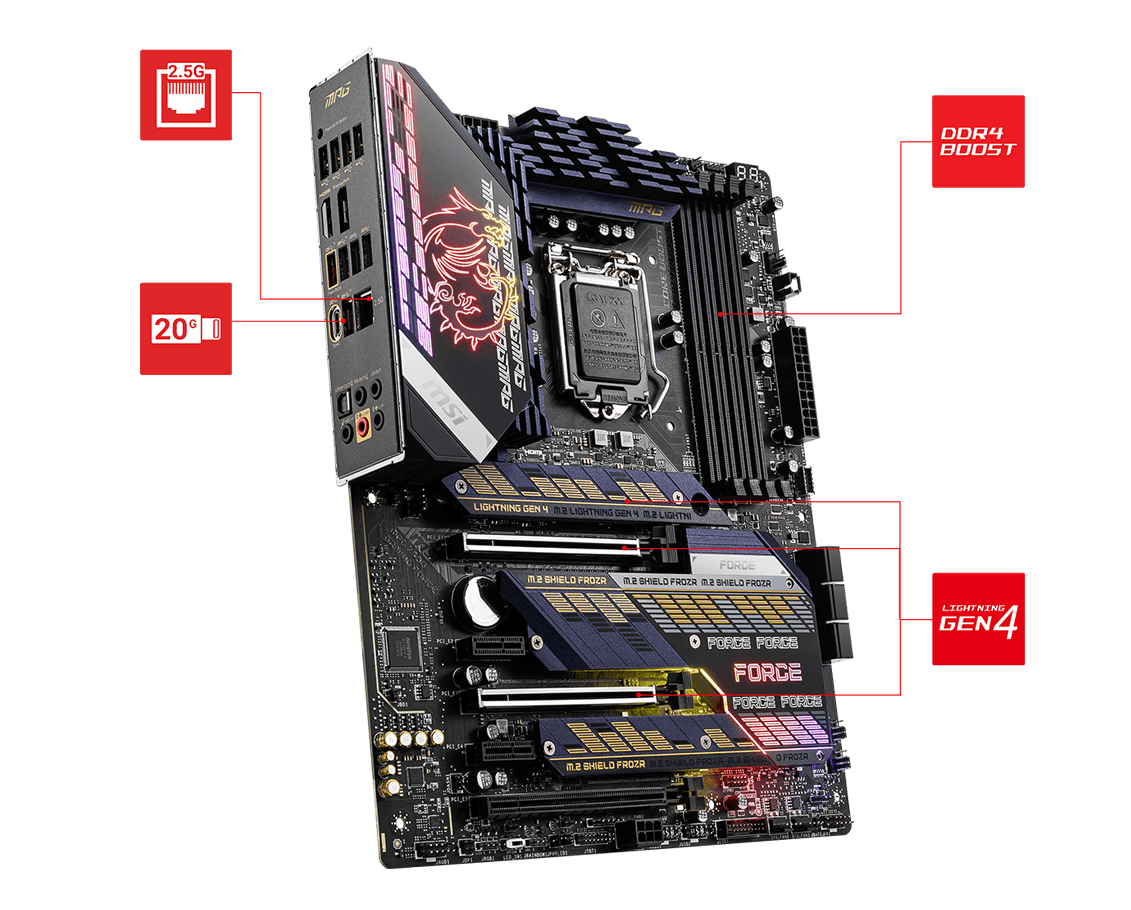 MSI MPG Z590 Gaming Force ATX Motherboard Brand: Msi Part #: 911-7D06-013