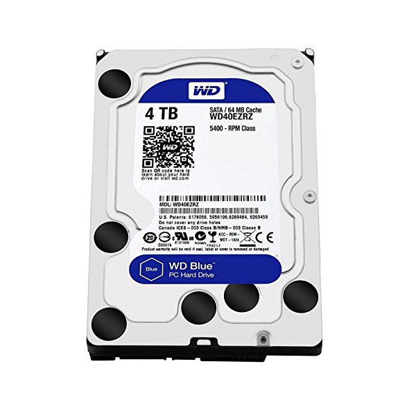 WD Blue 4TB Desktop Hard Disk Drive 5400 RPM SATA 6 Gb/s 64MB Cache