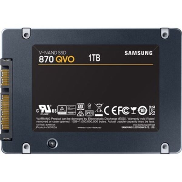 Samsung 1TB SSD 870 QVO SATA III 2.5″ V-NAND 560MB/s Seq. Read Product Code: MZ-77Q1T0B/AM