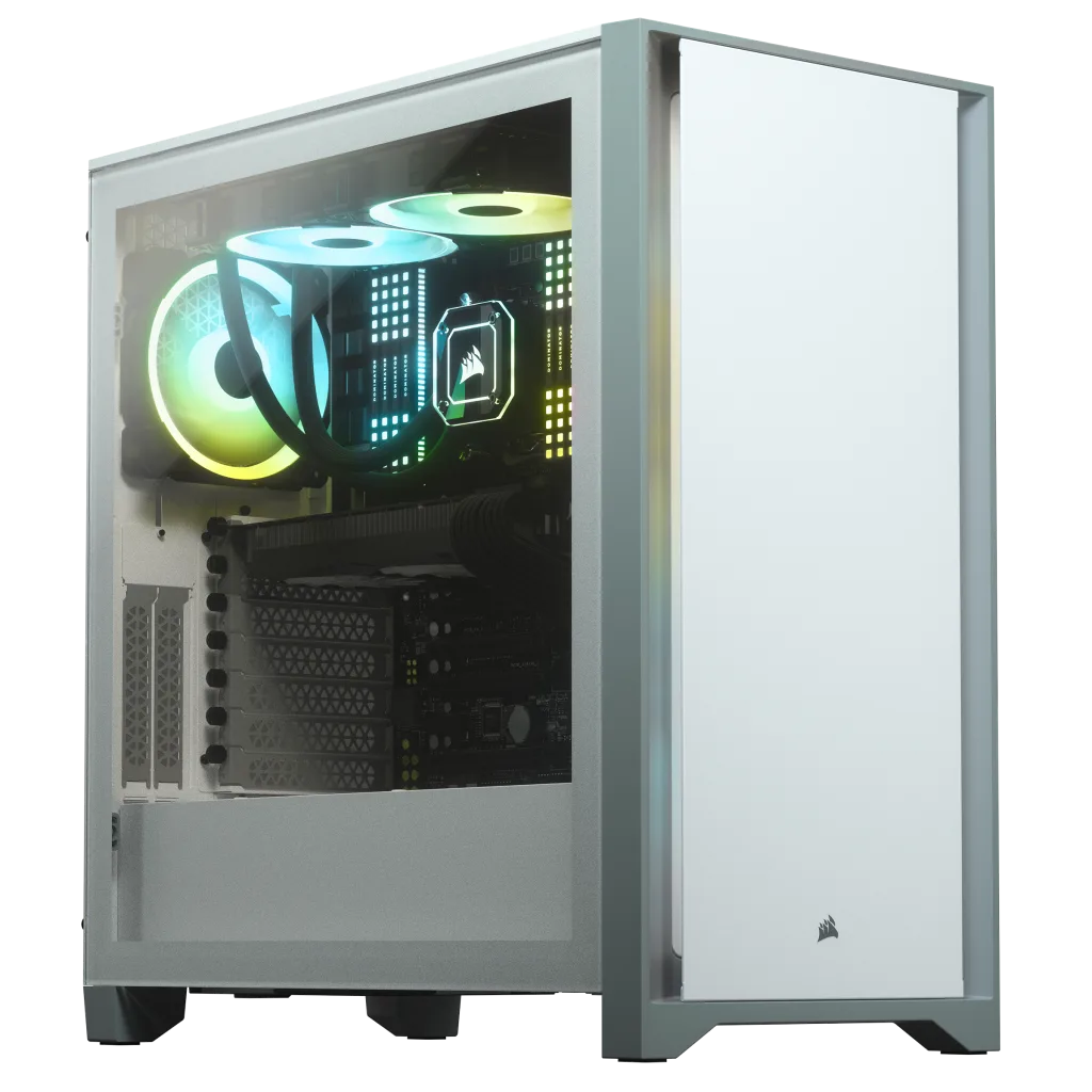 Corsair 4000D Airflow Tempered Glass Mid-Tower ATX Case - White Brand: Corsair Part #: CC-9011201-WW