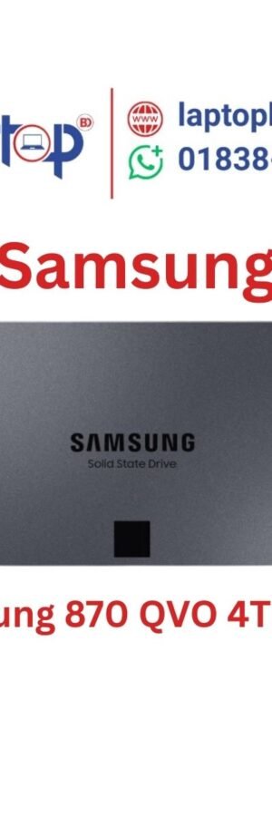 Samsung 4TB SSD 870 QVO SATA III 2.5″ V-NAND 560MB/s Seq. Read