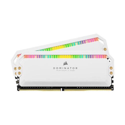 Corsair DOMINATOR Platinum RGB 16GB(2x8GB) 3200MHz Memory Kit – White Brand: Corsair Part #: CMT16GX4M2C3200C16W