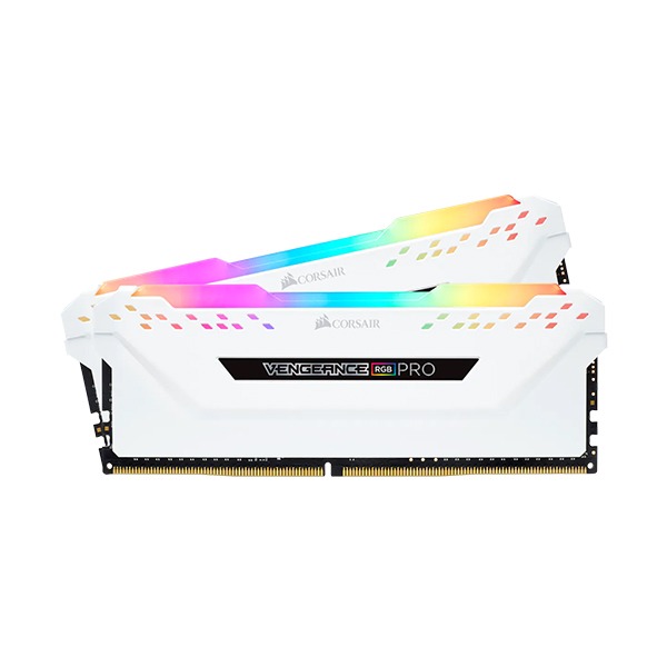 Corsair VENGEANCE RGB PRO 16GB (2 x 8GB) 3200MHz Memory Kit – White Brand: Corsair Part #: CMW16GX4M2C3200C16W