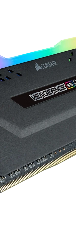 Corsair VENGEANCE RGB RT 64GB (4 x 16GB) DDR4 DRAM 3600MHz C18 Memory Kit – Black Brand: Corsair Part #: CMN64GX4M4Z3600C18
