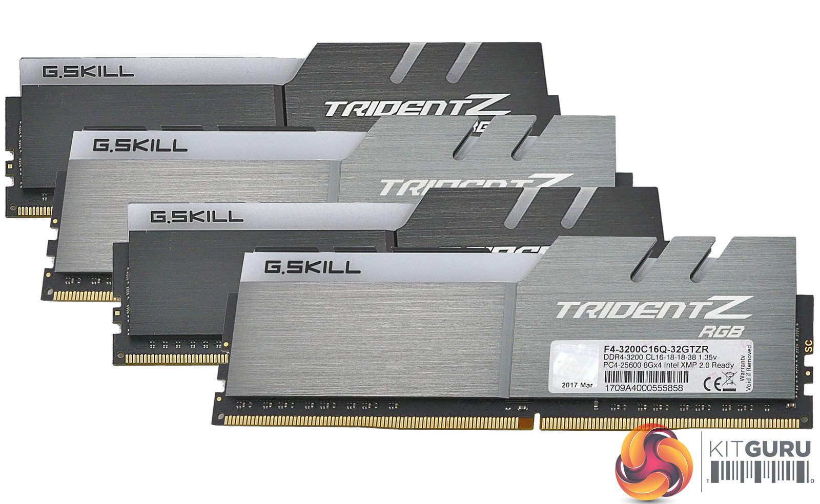 G.SKILL 32GB (2x16)TridentZ RGB 3200Mhz DDR4 Memory Brand: G SKILL Part #: F4-3200C16D-32GTZR - Image 3