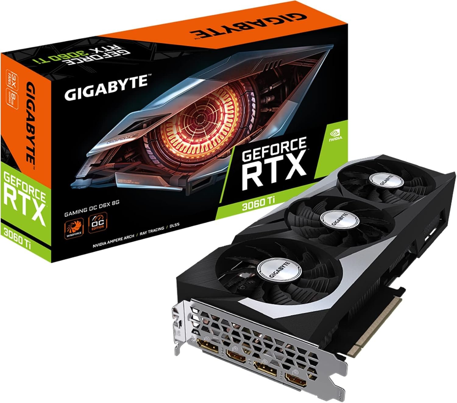 GIGABYTE Nvidia GeForce RTX 3060 Ti Gaming OC 8GB GDDR6 Graphics Card ( GV-N306TGAMING OC-8GD)