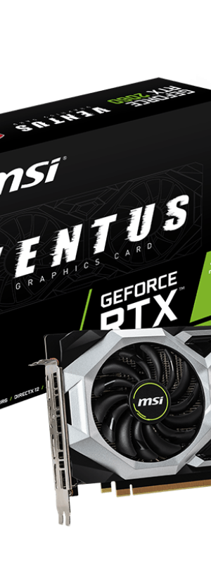 MSI NVIDIA GEFORCE RTX 2060 VENTUS 6G OC Graphics Card '6GB GDDR6, 1710MHz, 3x DisplayPort, HDMI, Dual Fan Cooling System