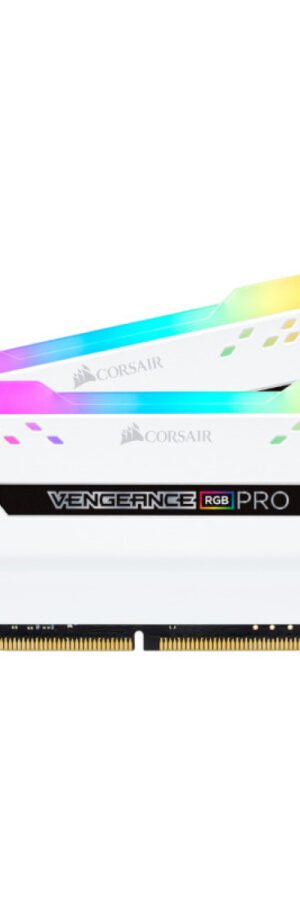 VENGEANCE® RGB PRO 32GB (2 x 16GB) DDR4 DRAM 3200MHz C16 Memory Kit — White Brand: Corsair Part #: CMW32GX4M2C3200C16W
