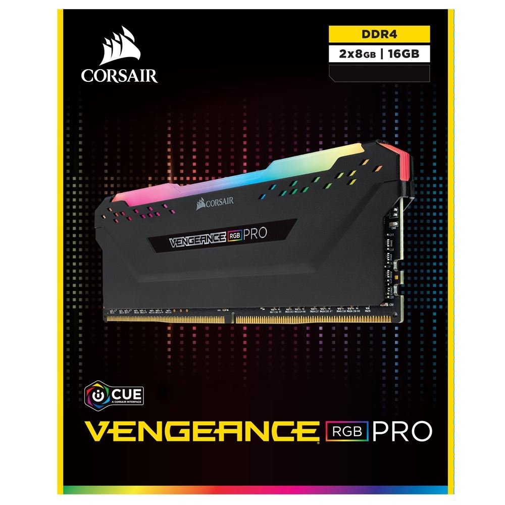 VENGEANCE® RGB PRO 32GB (2 x 16GB) DDR4 DRAM 3200MHz C16 Memory Kit — White Brand: Corsair Part #: CMW32GX4M2C3200C16W - Image 3