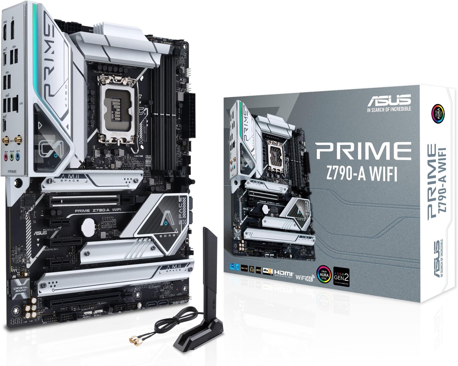 ASUS Prime Z790-P WiFi D4 LGA 1700(Intel® 12th&13th Gen) ATX Motherboard (PCIe 5.0,DDR4,14+1DrMOS,3X M.2,WiFi 6, Bluetooth v5.2,2.5Gb LAN, Front Panel USB 3.2 Gen 2 USB Type-C®, Thunderbolt™ 4/USB4) - Image 2