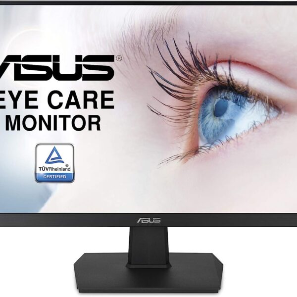 Asus 24″ VA24EHE Eye Care IPS 75Hz FHD Frameless Monitor, Black