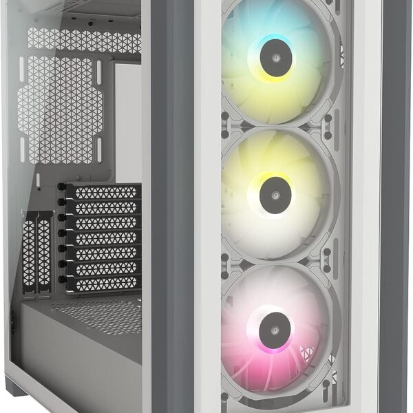 Corsair iCUE 5000X RGB Tempered Glass Mid-Tower ATX PC Smart Case – White