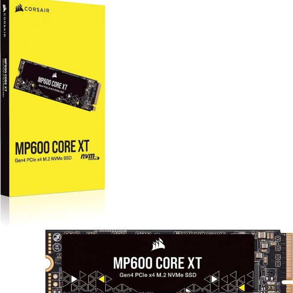 Corsair MP600 CORE XT 2TB PCIe Gen4 x4 NVMe M.2 SSD – High-Density QLC NAND – M.2 2280 – DirectStorage Compatible – Up to 5,000MB/sec – Great for PCIe 4.0 Notebooks and Desktops – Black CSSD-F2000GBMP600CXT