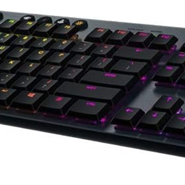 Logitech G915 LIGHTSPEED RGB Mechanical Gaming Keyboard, Low Profile GL Clicky Key Switch, LIGHTSYNC RGB, Advanced LIGHTSPEED Wireless and Bluetooth Support – Clicky,Black