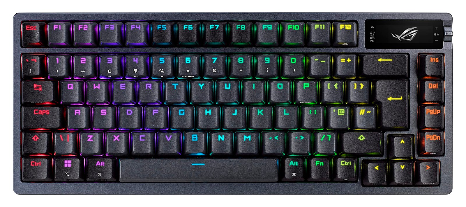ASUS ROG Azoth 75% Wireless DIY Custom Gaming Keyboard, OLED Display, Gasket-Mount, Three-Layer Dampening, Hot-Swappable Pre-lubed ROG NX Brown Switches... - Image 2