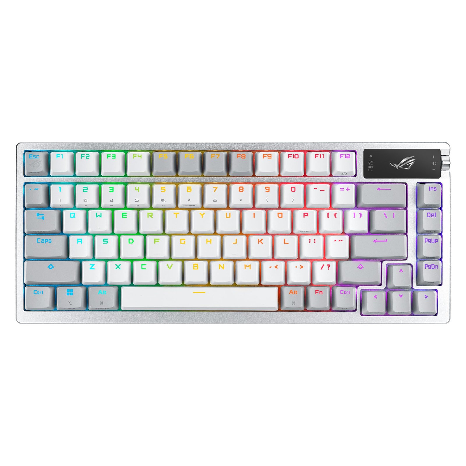 ASUS ROG Azoth 75% Wireless DIY Custom Gaming Keyboard, OLED Display, Gasket-Mount, Three-Layer Dampening, Hot-Swappable Pre-lubed ROG NX Brown Switches...