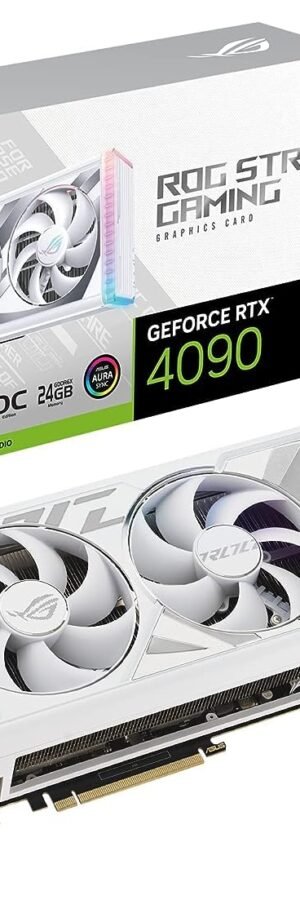 ASUS ROG Strix GeForce RTX™ 4090 White OC Edition Gaming Graphics Card (PCIe 4.0, 24GB GDDR6X, HDMI 2.1a, DisplayPort 1.4a)