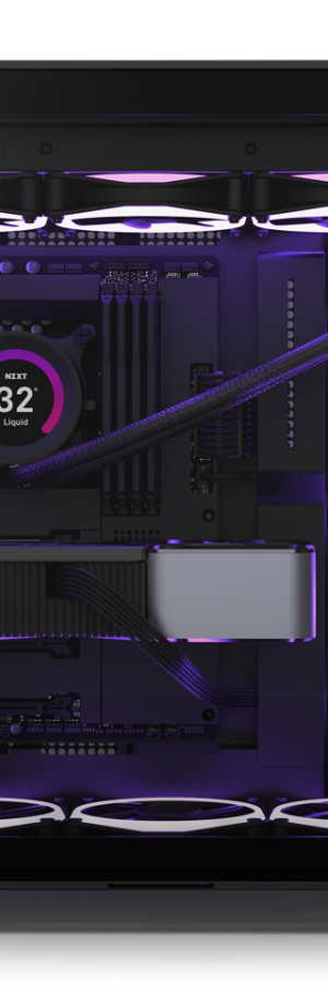 CM-H91FB-01   NZXT H9 Flow Dual-Chamber Mid-Tower Airflow Case – Black