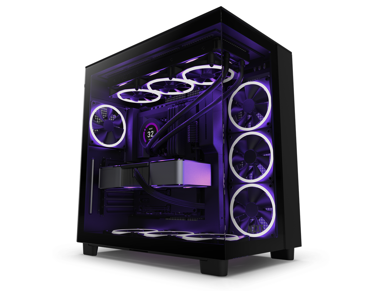 CM-H91FB-01 NZXT H9 Flow Dual-Chamber Mid-Tower Airflow Case – Black - Image 2