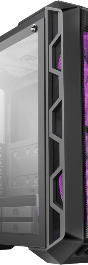 Cooler Master MasterCase H500 ARGB Airflow ATX Mid-Tower, Mesh or Transparent Front Panel Option, Dual 200mm Customizable ARGB Fans, and Tempered Glass (MCM-H500-IGNN-S01)