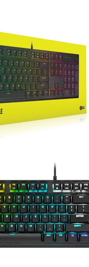 Corsair K60 RGB Pro Low Profile Mechanical Gaming Keyboard - CHERRY MX SPEED Mechanical Keyswitches – Slim and Streamlined Durable Aluminum Frame - Customizable Per-Key RGB Backlighting