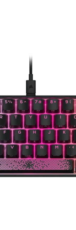 Corsair K65 RGB MINI 60% Mechanical Wired Gaming Keyboard - CHERRY MX RED Switches - PBT Double-Shot Keycaps - iCUE Compatible - QWERTY UK Layout - Black